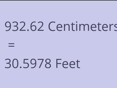 932.62 CM TO FEET