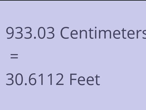 933.03 CM TO FEET