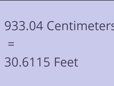 933.04 CM TO FEET