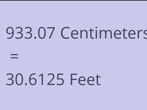 933.07 CM TO FEET