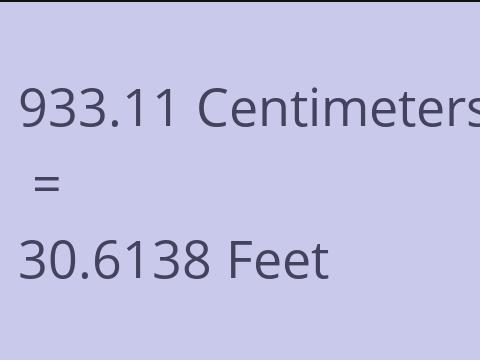 933.11 CM TO FEET