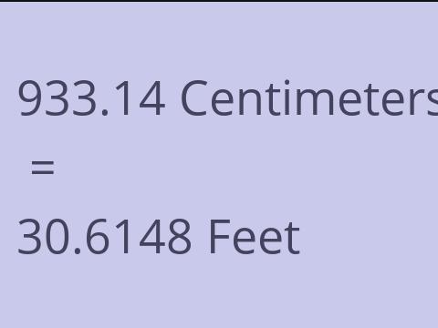 933.14 CM TO FEET