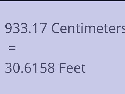 933.17 CM TO FEET