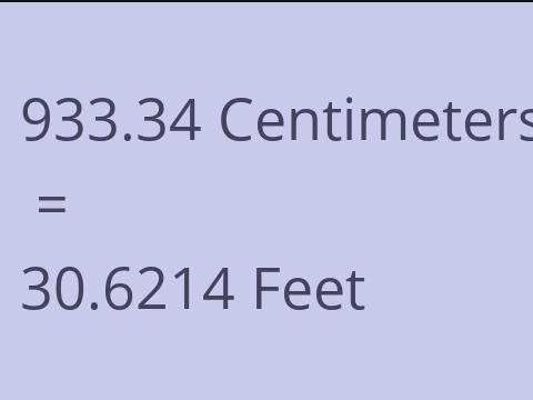 933.34 CM TO FEET