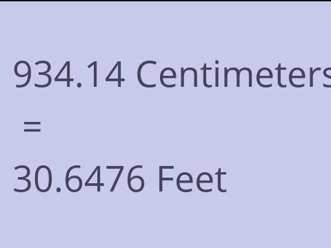 934.14 CM TO FEET