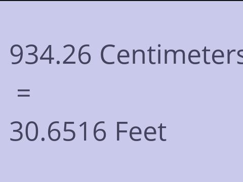 934.26 CM TO FEET