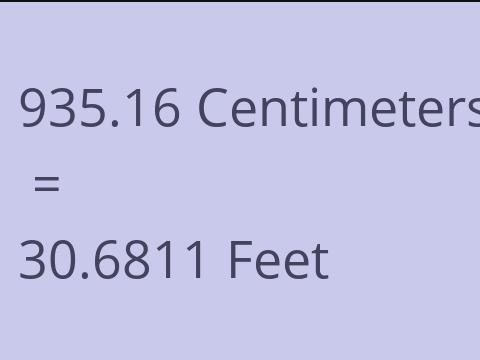 935.16 CM TO FEET