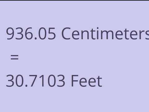 936.05 CM TO FEET