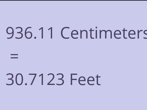 936.11 CM TO FEET