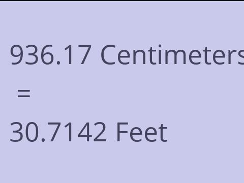 936.17 CM TO FEET