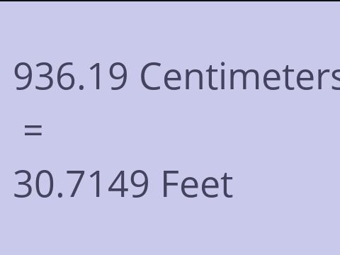 936.19 CM TO FEET