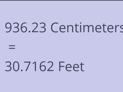 936.23 CM TO FEET