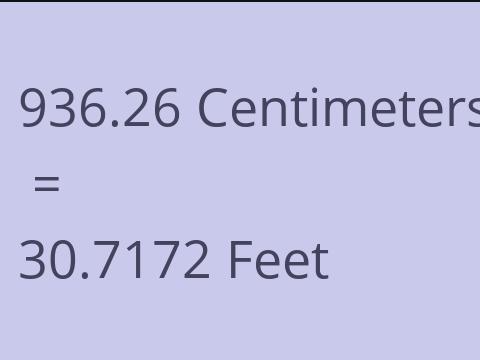 936.26 CM TO FEET