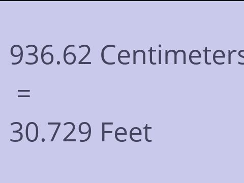 936.62 CM TO FEET