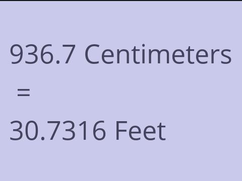 936.7 CM TO FEET