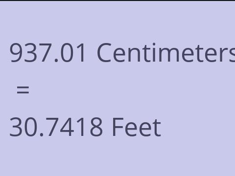 937.01 CM TO FEET