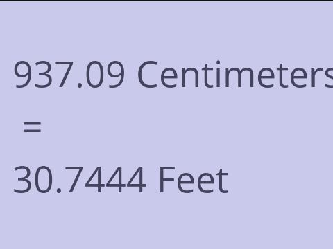 937.09 CM TO FEET