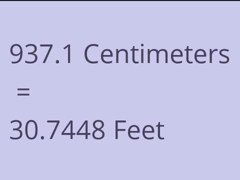 937.1 CM TO FEET