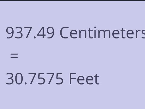 937.49 CM TO FEET