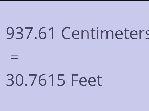 937.61 CM TO FEET