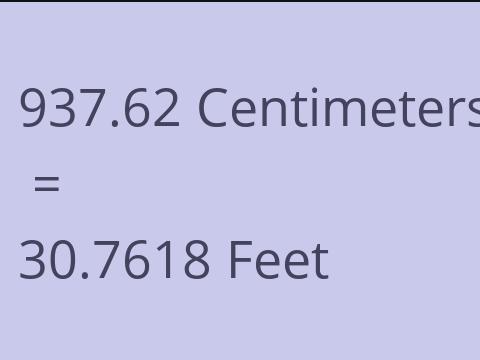 937.62 CM TO FEET