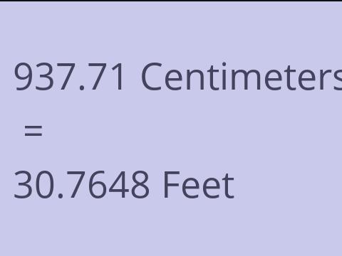 937.71 CM TO FEET