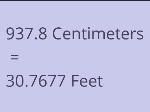 937.8 CM TO FEET