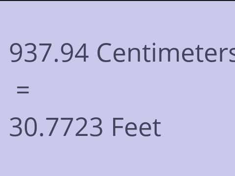 937.94 CM TO FEET