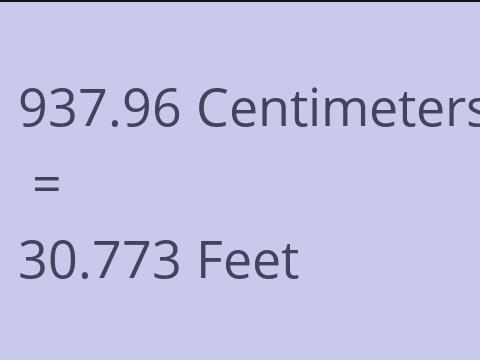 937.96 CM TO FEET