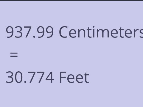 937.99 CM TO FEET