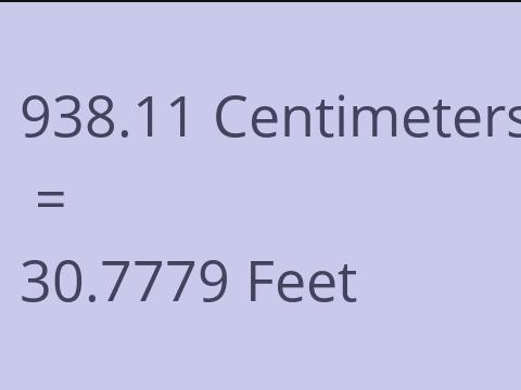 938.11 CM TO FEET