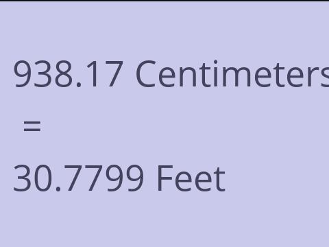 938.17 CM TO FEET