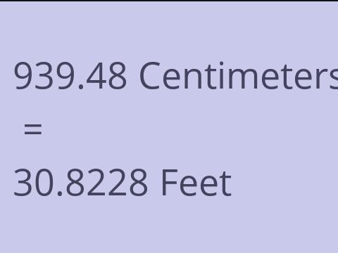 939.48 CM TO FEET