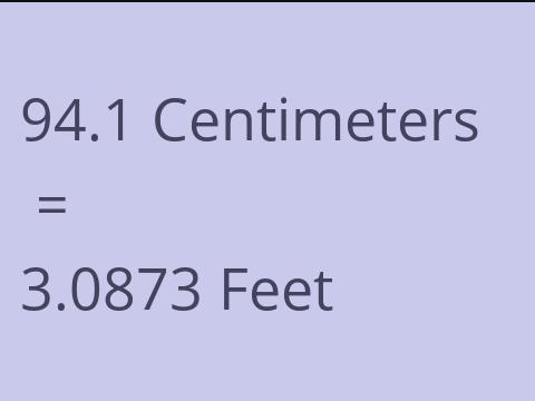 94.1 CM TO FEET