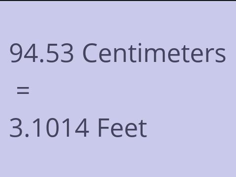 94.53 CM TO FEET