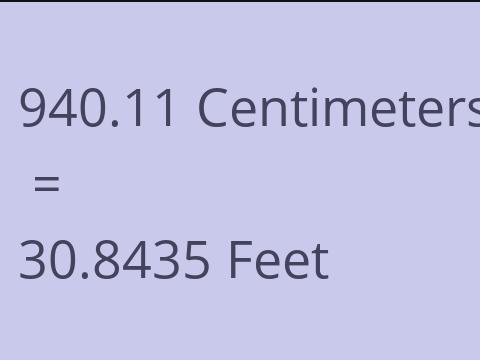 940.11 CM TO FEET