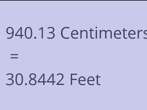 940.13 CM TO FEET