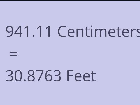 941.11 CM TO FEET