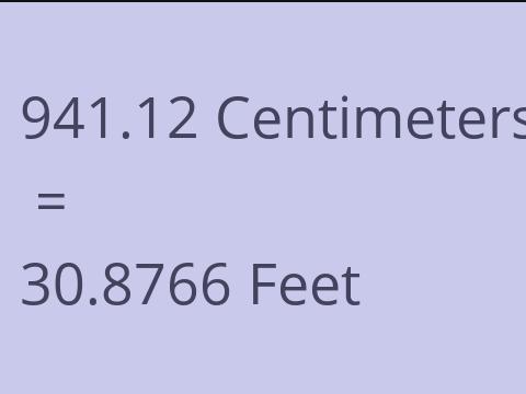 941.12 CM TO FEET