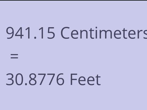 941.15 CM TO FEET