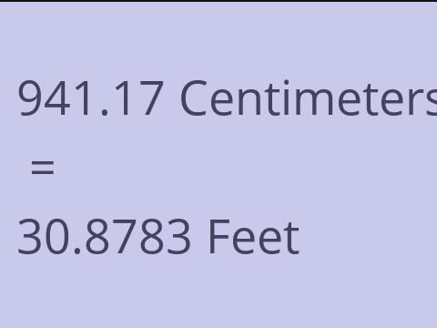 941.17 CM TO FEET