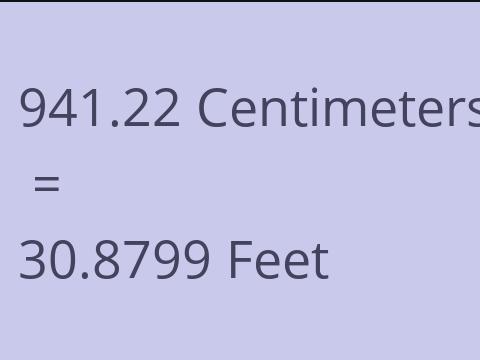 941.22 CM TO FEET