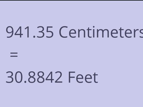 941.35 CM TO FEET