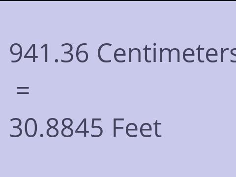 941.36 CM TO FEET