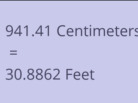 941.41 CM TO FEET