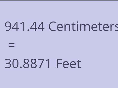 941.44 CM TO FEET