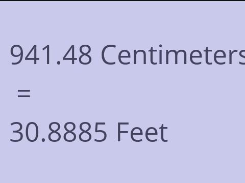 941.48 CM TO FEET