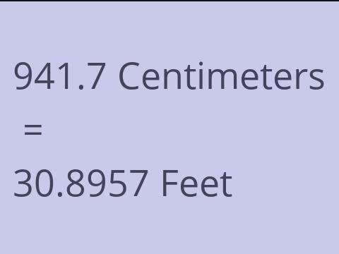 941.7 CM TO FEET