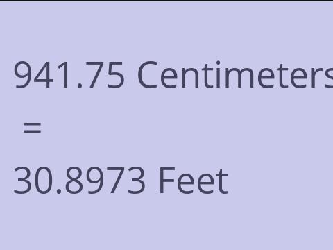 941.75 CM TO FEET