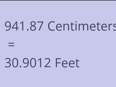 941.87 CM TO FEET